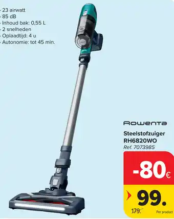 Carrefour Rowenta Steelstofzuiger RH6820WO aanbieding