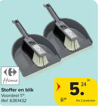 Carrefour Home Stoffer en blik aanbieding