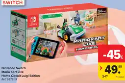 Carrefour Nintendo Switch Mario Kart Live Home Circuit Luigi Edition aanbieding