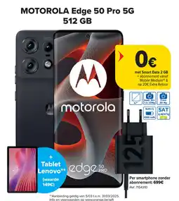 Carrefour MOTOROLA Edge 50 Pro 5G 512 GB aanbieding