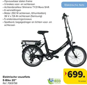 Carrefour Elektrische vouwfiets E-Bike aanbieding