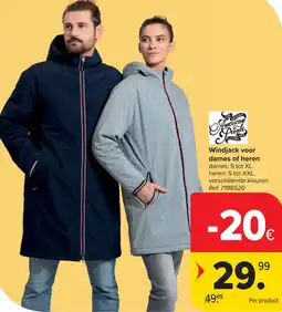 Carrefour Windjack voor dames of heren aanbieding