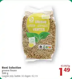 Comarkt Boni Selection groene linzen aanbieding