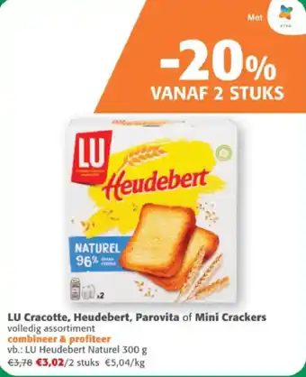 Comarkt LU Cracotte, Heudebert, Parovita of Mini Crackers aanbieding