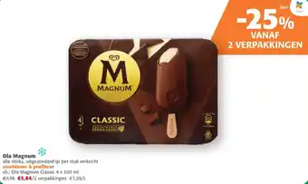 Comarkt Ola Magnum alle sticks, uitgezonderd ijs per stuk verkocht aanbieding