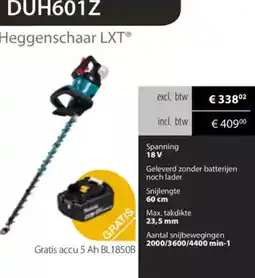 Makita Makita Heggenschaar LXT DUH601Z aanbieding