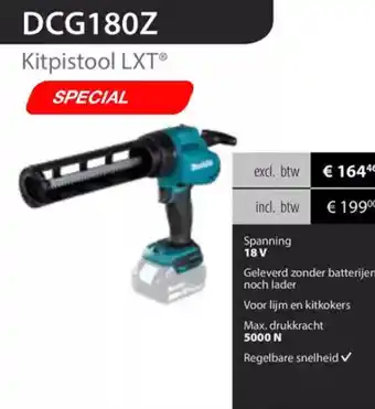 Makita Makita DCG180Z Kitpistool LXT aanbieding