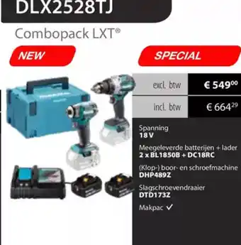 Makita Makita Combopack LXT® DLX2528TJ aanbieding