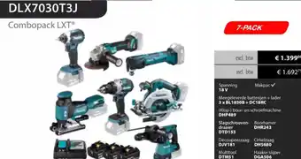 Makita Makita DLX7030T3J Combopack LXT aanbieding