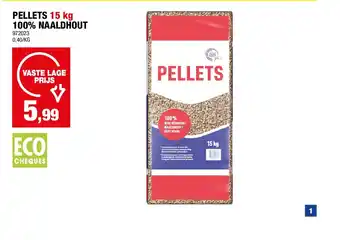 Hubo PELLETS 15 kg 100% NAALDHOUT aanbieding