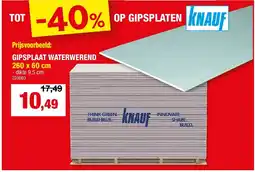 Hubo GIPSPLAAT WATERWEREND aanbieding