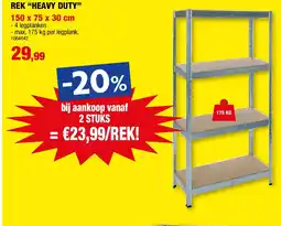 Hubo REK “HEAVY DUTY” 150 x 75 x 30 cm aanbieding