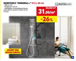 Hubo WANDTEGELS “DUMAWALL+” 37,5 x 65 cm aanbieding