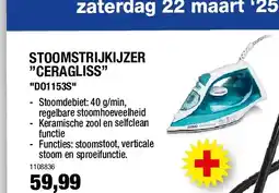 Hubo STOOMSTRIJKIJZER ”CERAGLISS” aanbieding