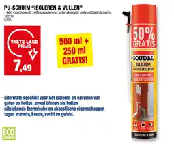 Hubo PU-SCHUIM “ISOLEREN & VULLEN” aanbieding