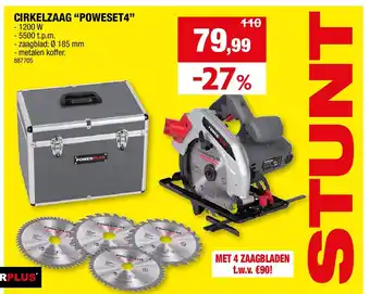 Hubo CIRKELZAAG “POWESET4” aanbieding