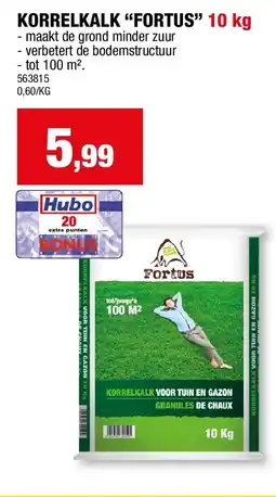 Hubo KORRELKALK “FORTUS” 10 kg aanbieding