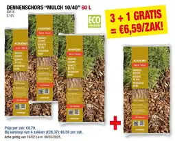 Hubo DENNENSCHORS “MULCH 10/40” 60 L aanbieding