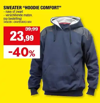 Hubo SWEATER “HOODIE COMFORT” aanbieding