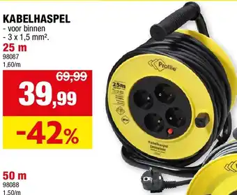 Hubo KABELHASPEL 25 m aanbieding