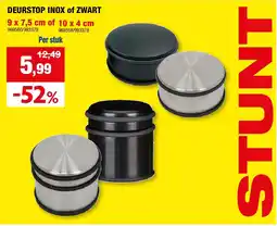 Hubo DEURSTOP INOX of ZWART aanbieding