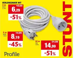 VERLENGSNOER WIT 3 m