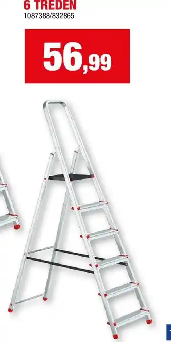 Hubo TRAPLADDER 6 TREDEN aanbieding