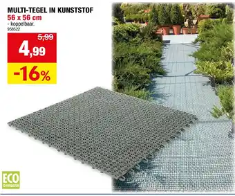 Hubo MULTI-TEGEL IN KUNSTSTOF aanbieding