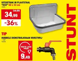 Hubo UITGIETBAK IN PLAATSTAAL “ECO” 50 x 33 cm aanbieding