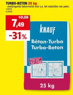 Hubo TURBO-BETON 25 kg aanbieding