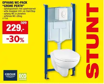 Hubo OPHANG WC-PACK “GROHE PERTH” aanbieding