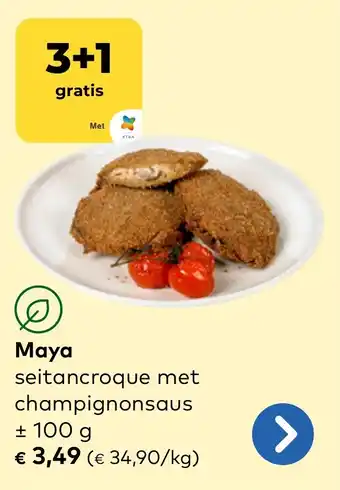 Bio Planet Maya seitancroque met champignonsaus aanbieding