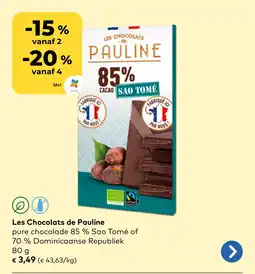 Bio Planet Les Chocolats de Pauline aanbieding