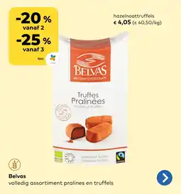 Bio Planet Belvas hazelnoottruffels aanbieding