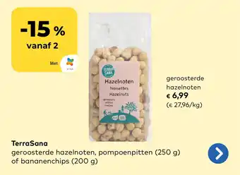 Bio Planet TerraSana geroosterde hazelnoten aanbieding