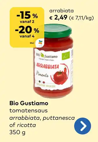 Bio Planet Bio Gustiamo arrabiata aanbieding