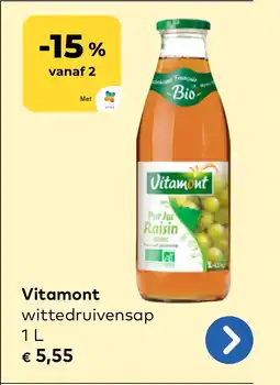 Bio Planet Vitamont wittedruivensap aanbieding