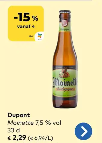 Bio Planet Dupont Moinette 7,5 % vol aanbieding