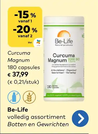 Bio Planet Be-Life Curcuma Magnum 180 capsules aanbieding