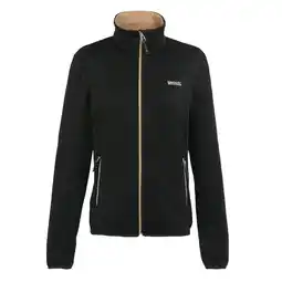 Decathlon Dames Newhill Marl Full Zip Fleecejack (Zwart/Warme taupe) aanbieding