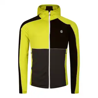 Decathlon Heren Assimilate Core Stretch Hooded Midlayer (Neon Spring/Zwart) aanbieding