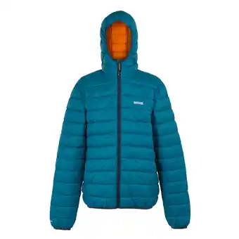 Decathlon Heren Marizion gewatteerde jas met capuchon (Marokkaans Blauw/Vos) aanbieding