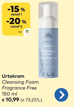 Bio Planet Urtekram Cleansing Foam Fragrance Free aanbieding