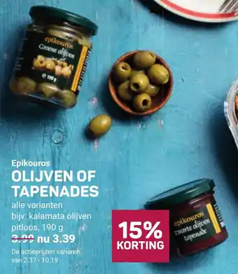 Ekoplaza Epikouros groene olijven aanbieding