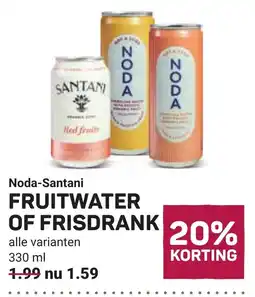 Ekoplaza Noda santani fruitwater of frisdrank aanbieding