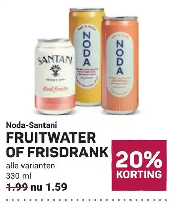 Ekoplaza Noda santani fruitwater of frisdrank aanbieding