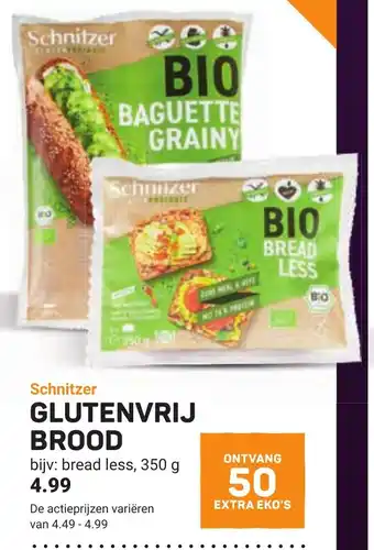 Ekoplaza Schnitzer glutenvrij brood aanbieding