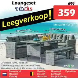 iTEK Loungeset Texas aanbieding