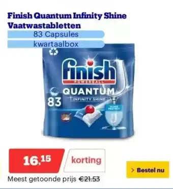 Bol.com Finish quantum infinity shine vaatwastabletten aanbieding