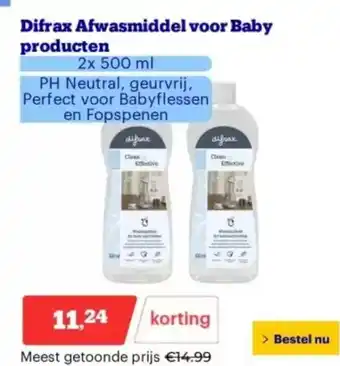 Bol.com Difrax afwasmiddel voor baby producten aanbieding